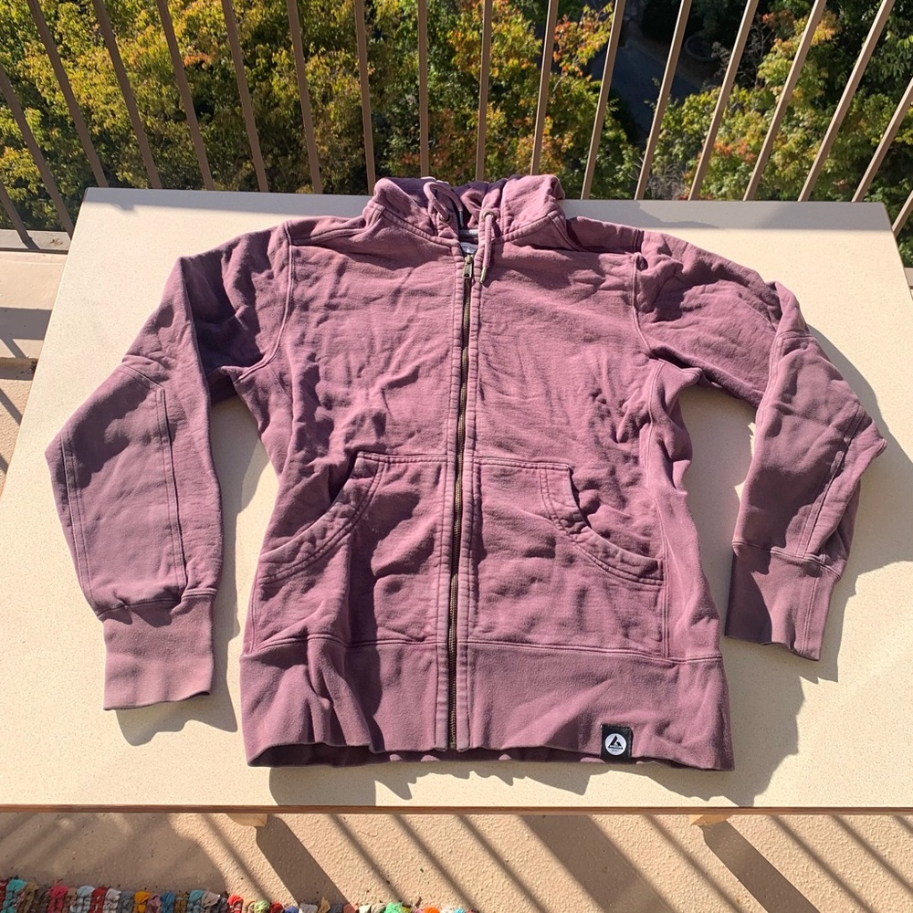 American Giant Henry Poole Classic Zip Up Hoodie Maroon Red Women’s L Sweatshirt